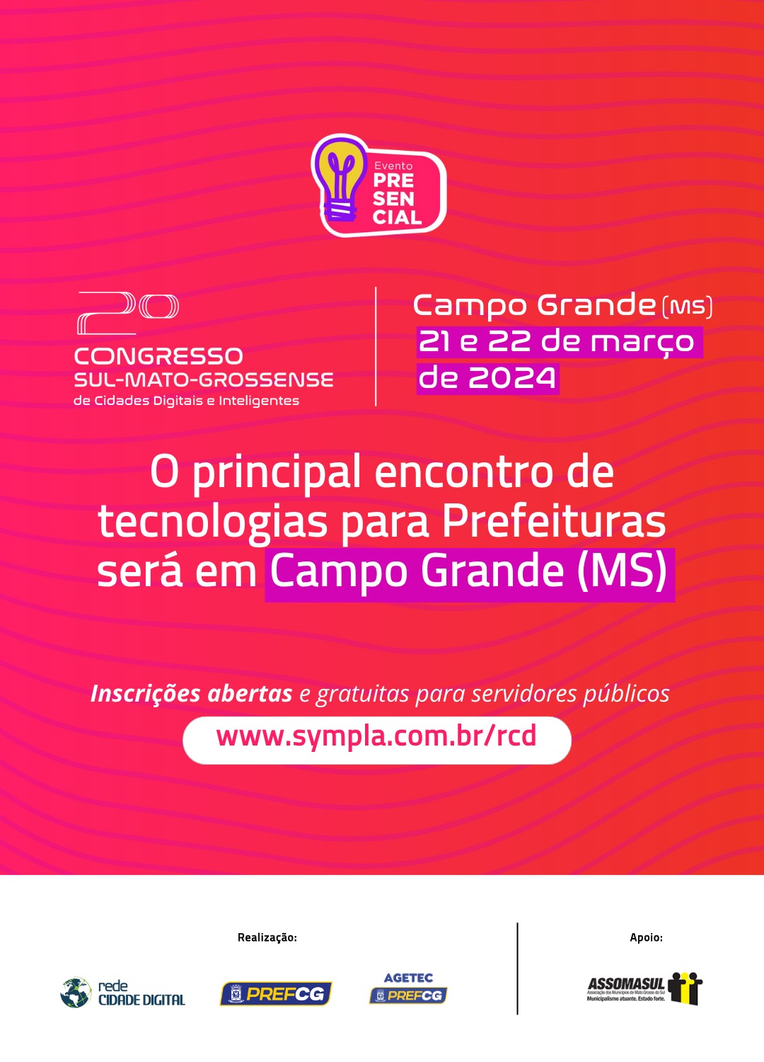 Campo Grande sedia 2.º Congresso Sul-Mato-Grossense de Cidades Digitais e Inteligentes