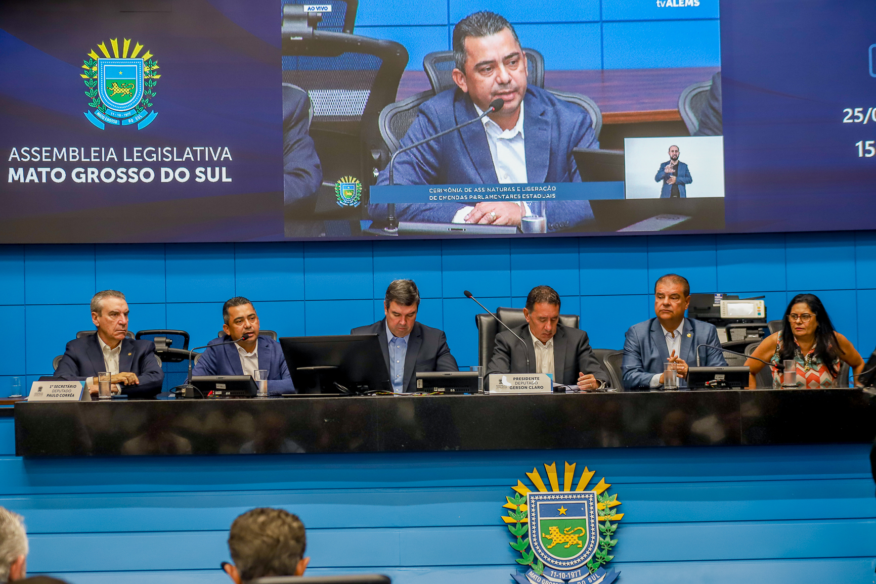 Prefeito de Rio Negro Buda do Lair representa a Assomasul na Cerimônia de Assinatura e Liberação e Emendas Parlamentares Estaduais de 2024.