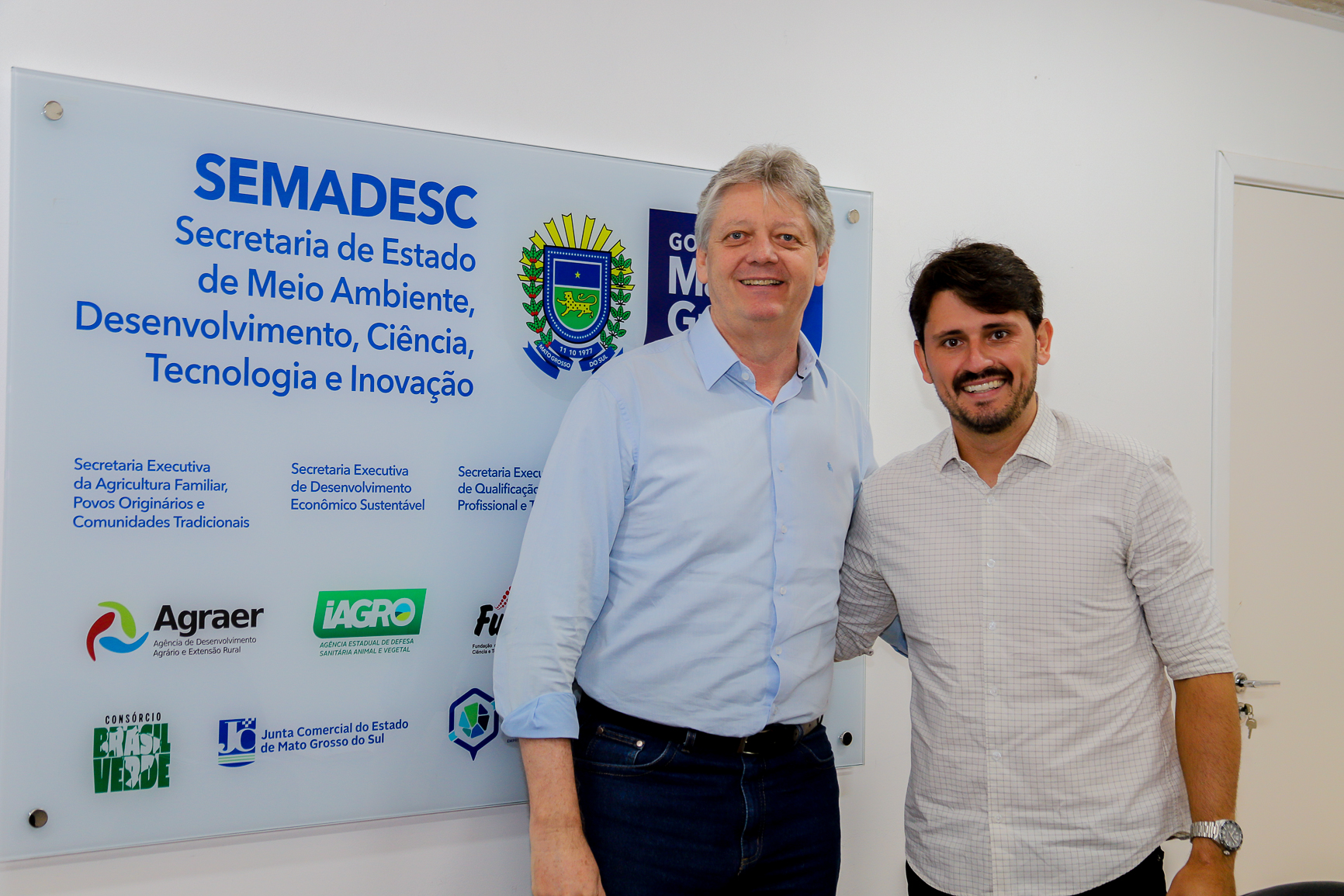 Presidente da Assomasul Thalles Tomazelli de Itaquiraí reuniu-se com o secretário de estado – Jaime Verruck na SEMADESC.