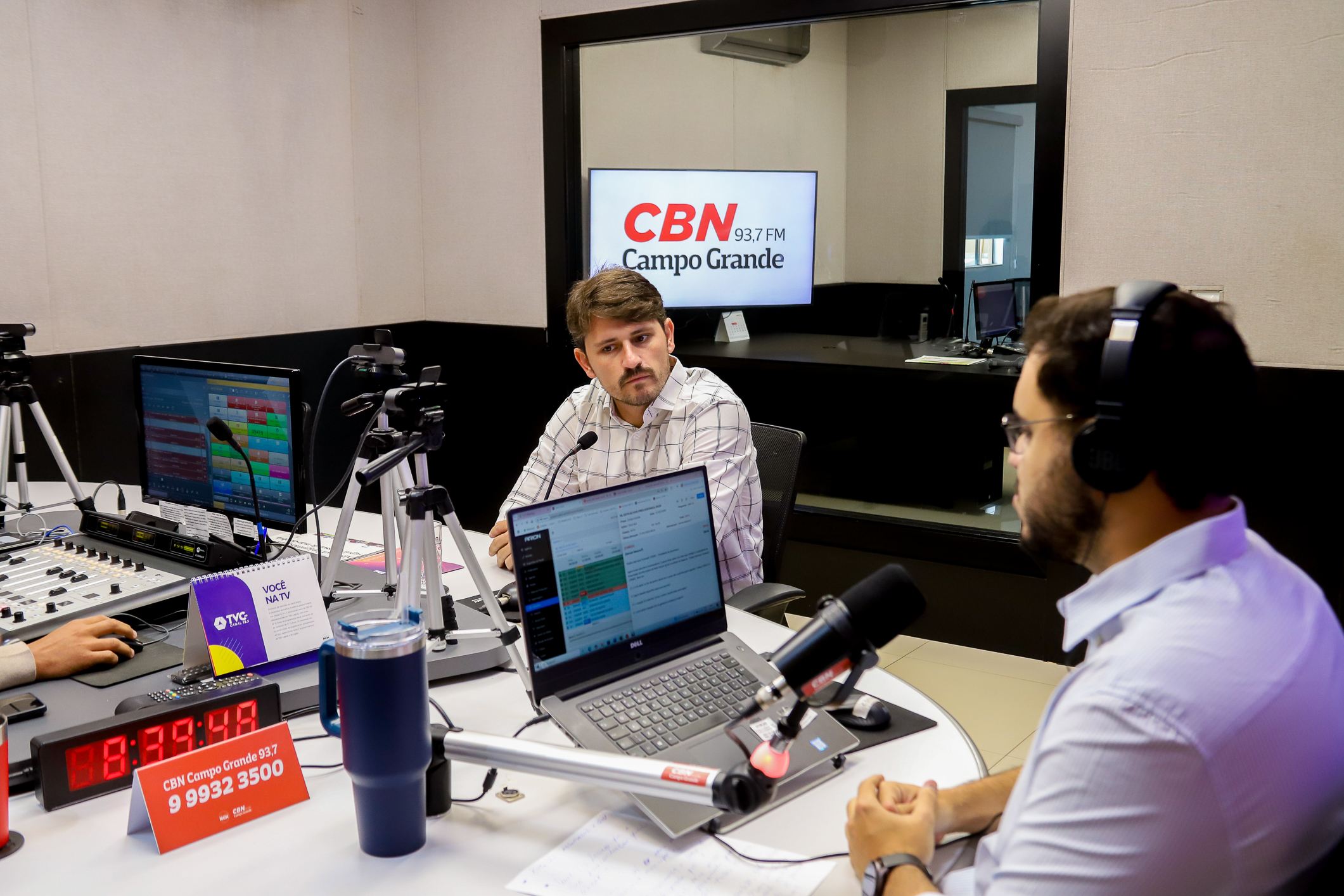 Presidente da Assomasul Thalles Tomazelli concede entrevista na CBN Campo Grande 93,7 FM.