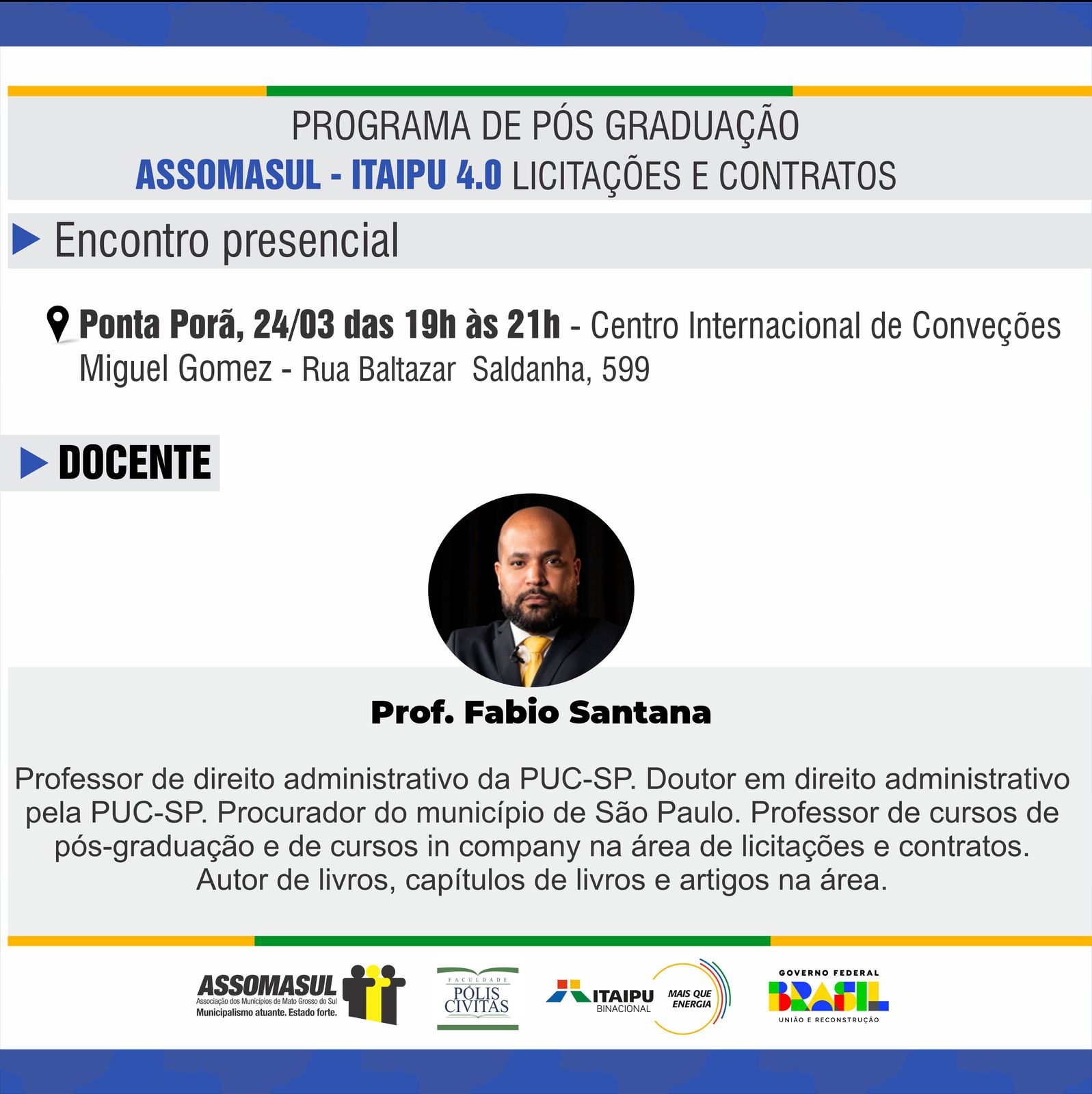 Aulas presenciais do Programa Assomasul Itaipu 4.0 chegam a Ponta Porã e Dourados nesta semana